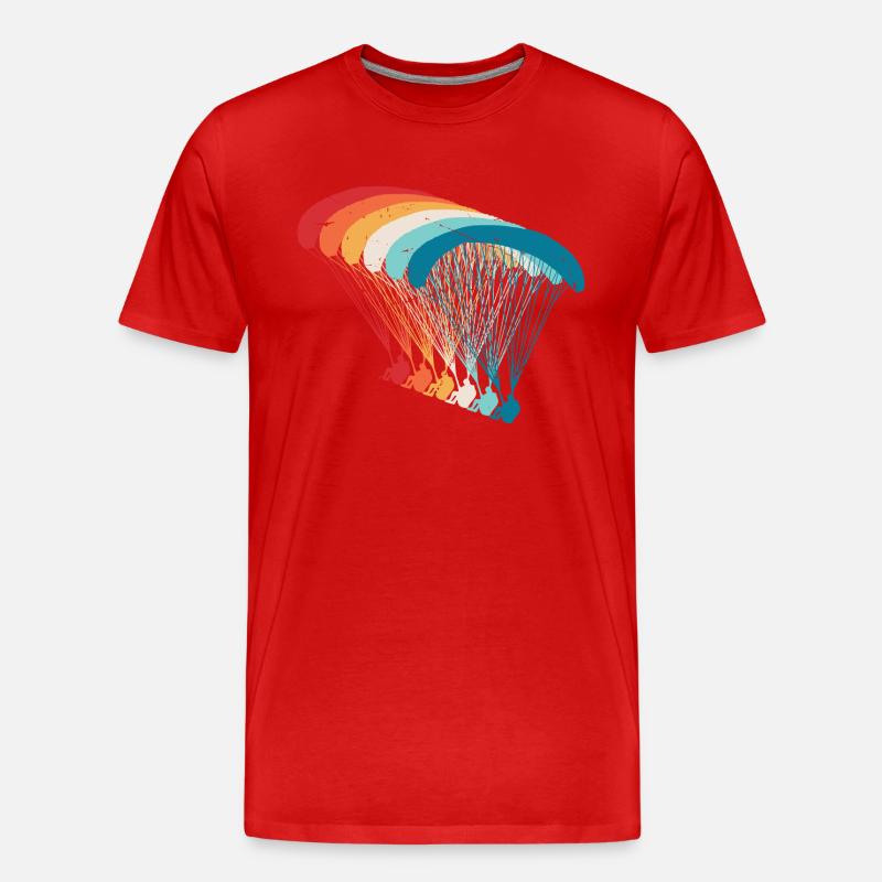 Skydive Evolution: Gleitschirm Design - Männer Premium Bio T-Shirt - Rot