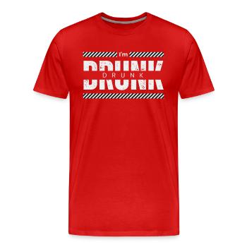 I'm drunk(Party, Gift Idea) - Men's Premium Organic T-Shirt - red - Front - Damien (186cm)