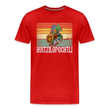 Huitzilopochtli Mexique Mythologie Culture aztèque - T-shirt bio Premium Homme - rouge - Devant - Damien (186cm)
