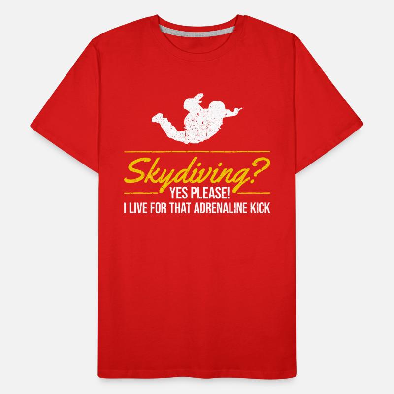 Sky Dive Fever Design. Perfektes Adrenalin-Geschenk Männer Premium Bio T-Shirt
