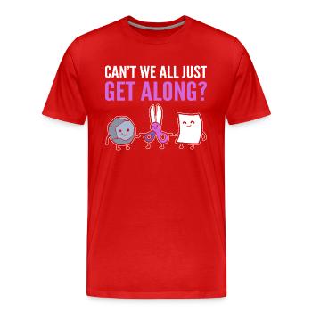 Can't We All Just Get Along? Joker - Männer Premium Bio T-Shirt - Rot - Vorne - Damien (186cm)