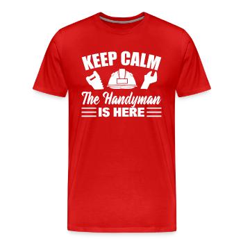 Handwerker -Werkzeuge DIY -Experte - Männer Premium Bio T-Shirt - Rot - Vorne - Damien (186cm)