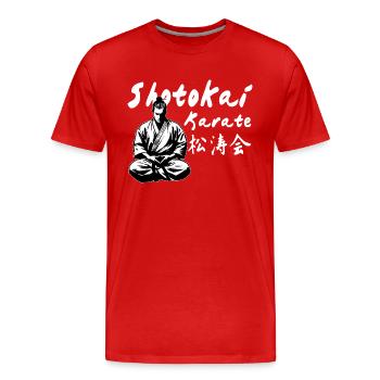 Shotokai Karate Kanji Kimono Dojo Kampfkunst - Männer Premium Bio T-Shirt - Rot - Vorne - Damien (186cm)