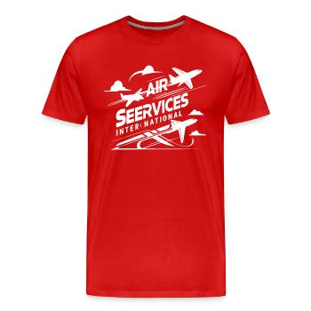 Air services international - Men's Premium Organic T-Shirt - red - Front - Damien (186cm)