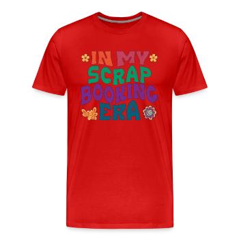 À l’époque du scrapbooking - T-shirt bio Premium Homme - rouge - Devant - Damien (186cm)