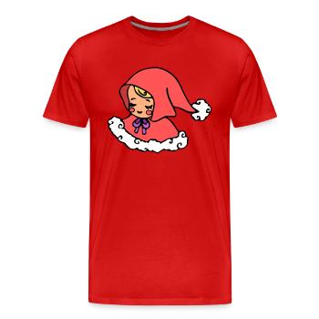 süßes Christkind, Engel zu Weihnachten - Männer Premium Bio T-Shirt - Rot - Vorne - Damien (186cm)