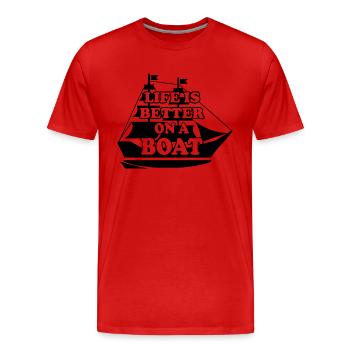Segeln Wasser Sport Wind - Männer Premium Bio T-Shirt - Rot - Vorne - Damien (186cm)