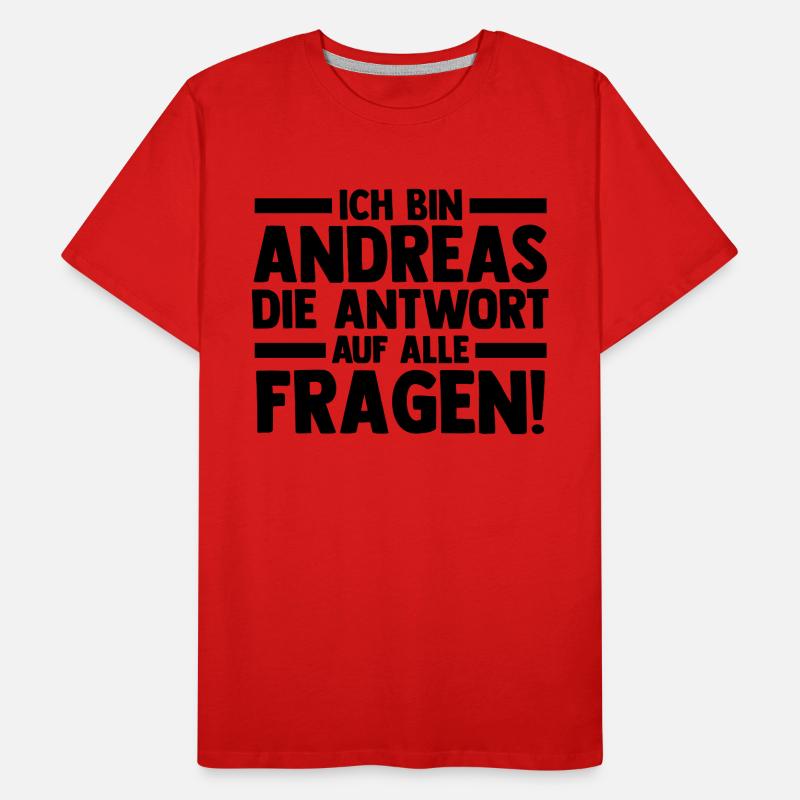 First name Andreas Men's Premium Organic T-Shirt