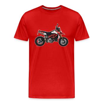 Superbike // Illustration - Männer Premium Bio T-Shirt - Rot - Vorne - Damien (186cm)