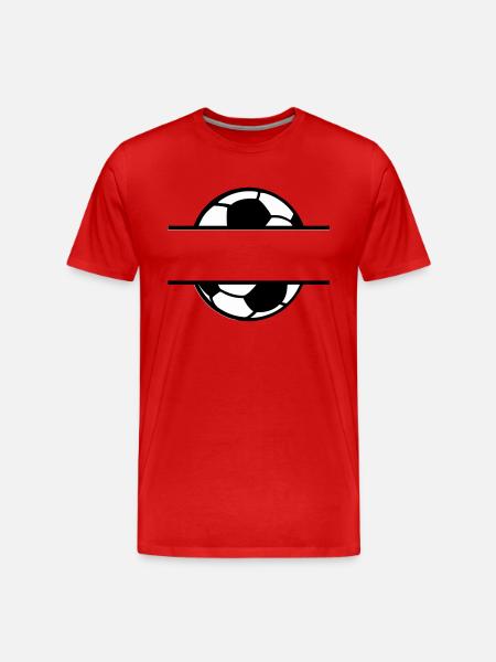 Fußball Soccer - Männer Premium Bio T-Shirt - Rot