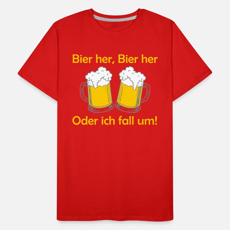 Bienen hier, Bienen hier - oder ich fall um! Männer Premium Bio T-Shirt