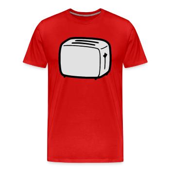 toaster - Männer Premium Bio T-Shirt - Rot - Vorne - Damien (186cm)