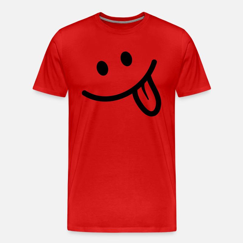 Smile - Männer Premium Bio T-Shirt - Rot