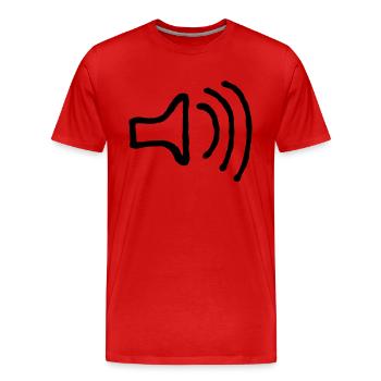 lautsprecher - Männer Premium Bio T-Shirt - Rot - Vorne - Damien (186cm)