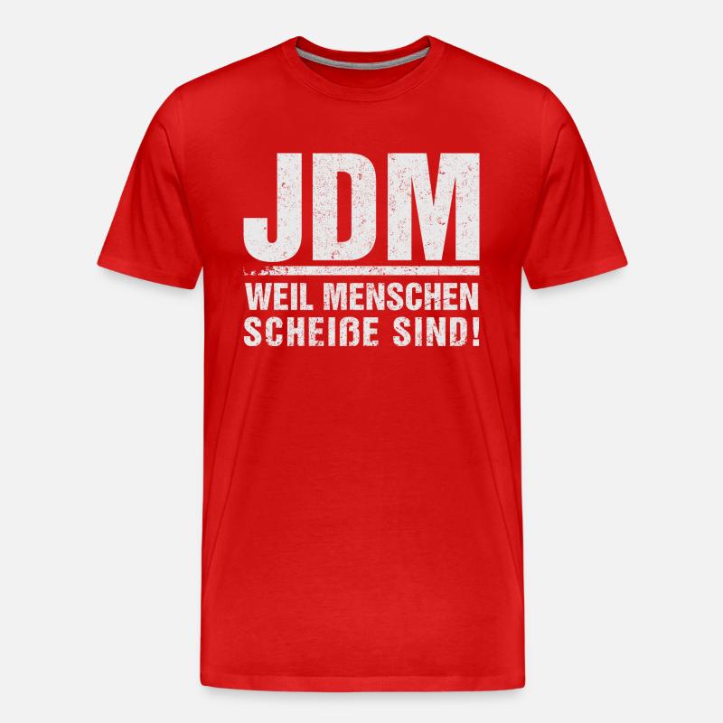 JDM Menschen scheiße - Männer Premium Bio T-Shirt - Rot