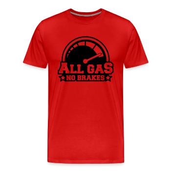 all_gas_no_brakes_c1 - T-shirt bio Premium Homme - rouge - Devant - Damien (186cm)