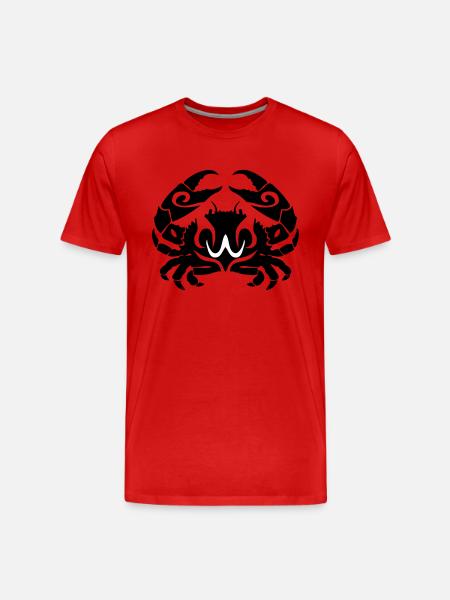 Stammes-Krabben 1 - Männer Premium Bio T-Shirt - Rot