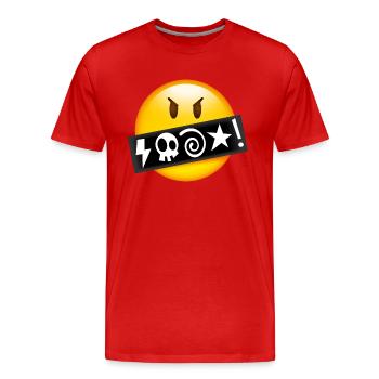 Smiley Swearing - Men's Premium Organic T-Shirt - red - Front - Damien (186cm)