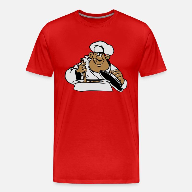 kochen koch comic witzig - Männer Premium Bio T-Shirt - Rot