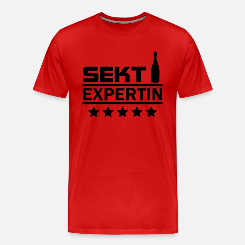sekt expertin - Männer Premium Bio T-Shirt - Rot