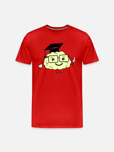 smart brain 02 - Men's Premium Organic T-Shirt - red