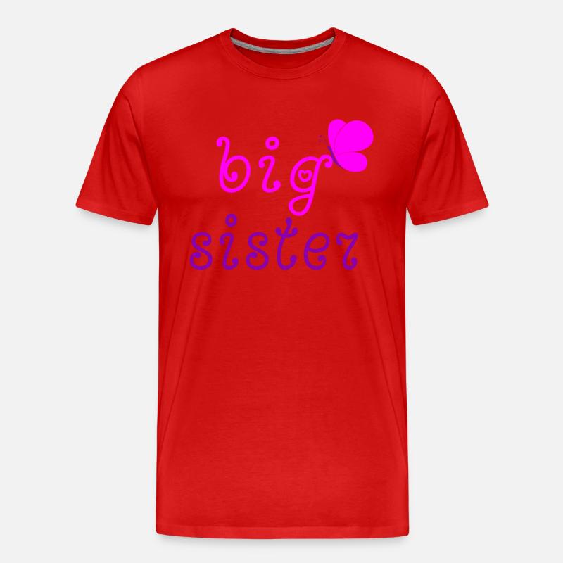 Große Schwester - Männer Premium Bio T-Shirt - Rot
