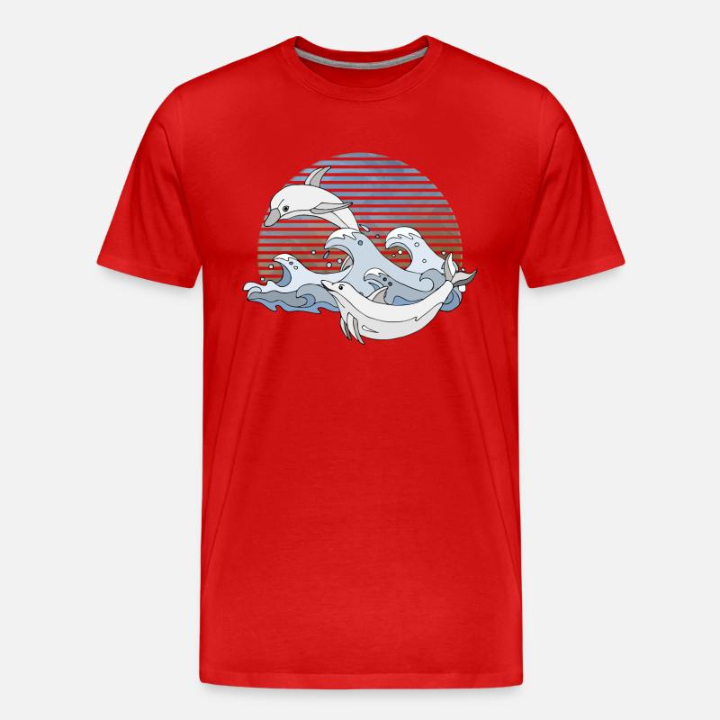 Delphine - Männer Premium Bio T-Shirt - Rot