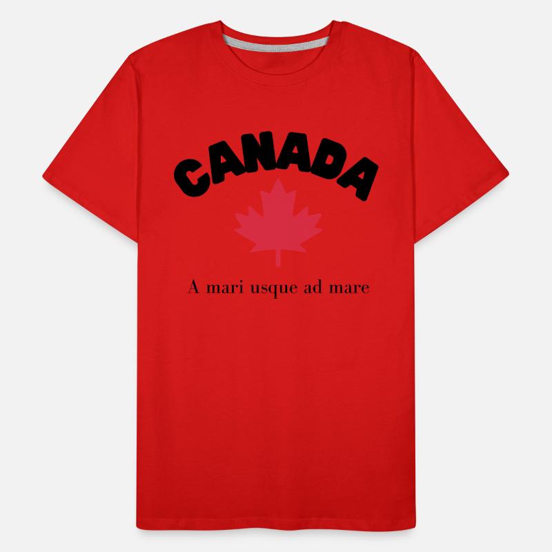 CANADA avec feuille d’érable et devise T-shirt bio Premium Homme