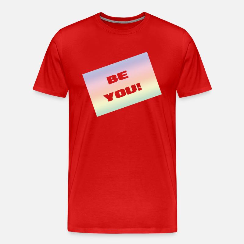 BE YOU - Männer Premium Bio T-Shirt - Rot