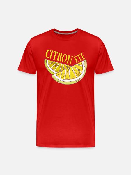 citron été - T-shirt bio Premium Homme - rouge