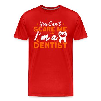 Dentist Halloween Costume Dental Assistant - Men's Premium Organic T-Shirt - red - Front - Damien (186cm)