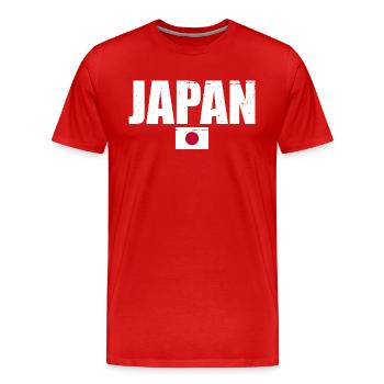 Japan Japanese Flag Japanese - Men's Premium Organic T-Shirt - red - Front - Damien (186cm)