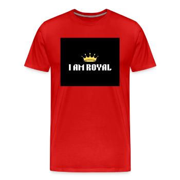 Iam royal - Men's Premium Organic T-Shirt - red - Front - Damien (186cm)
