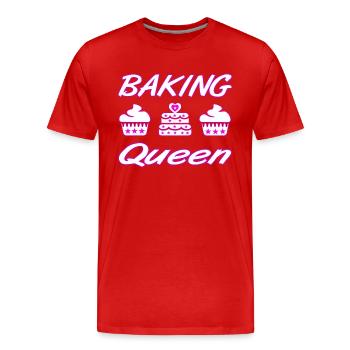 Bake - Men's Premium Organic T-Shirt - red - Front - Damien (186cm)