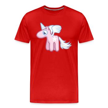 Angel the SkyPony - Ange pony - T-shirt bio Premium Homme - rouge - Devant - Damien (186cm)