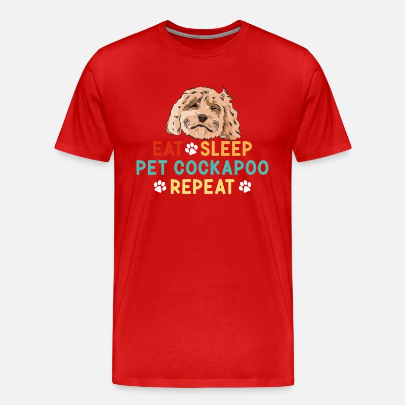 Cockapoo Hund - Männer Premium Bio T-Shirt - Rot