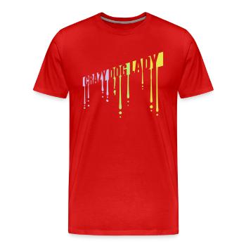 crazy dog lady quote - Men's Premium Organic T-Shirt - red - Front - Damien (186cm)