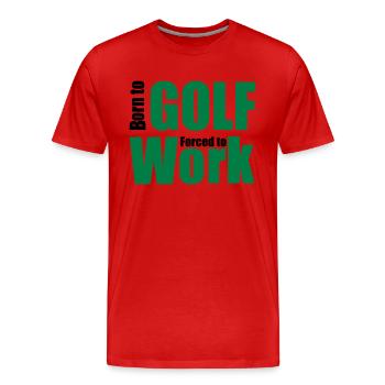 Golfe - T-shirt bio Premium Homme - rouge - Devant - Damien (186cm)