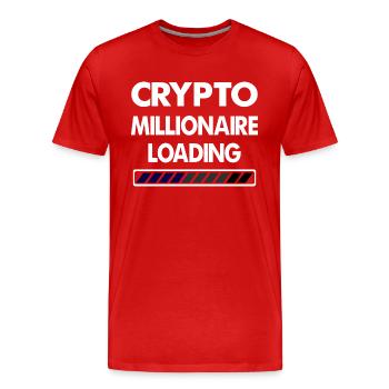 Bitcoin Trading Crypto Stocks - T-shirt bio Premium Homme - rouge - Devant - Damien (186cm)