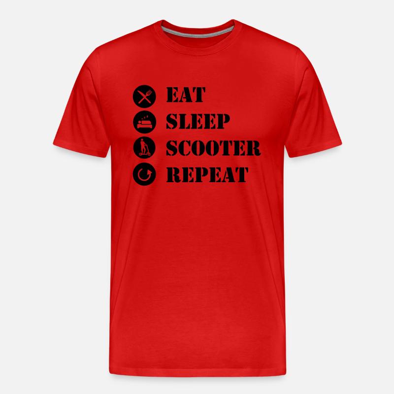 E-Scooter E-Roller Scooter - Männer Premium Bio T-Shirt - Rot