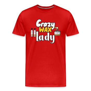 Verrückte Wachsfrau - Männer Premium Bio T-Shirt - Rot - Vorne - Damien (186cm)