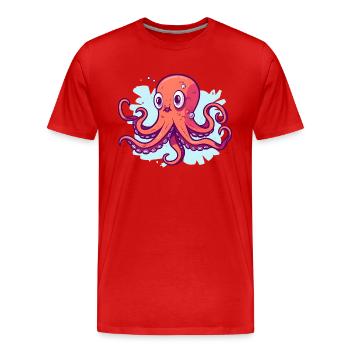 Calmar - T-shirt bio Premium Homme - rouge - Devant - Damien (186cm)