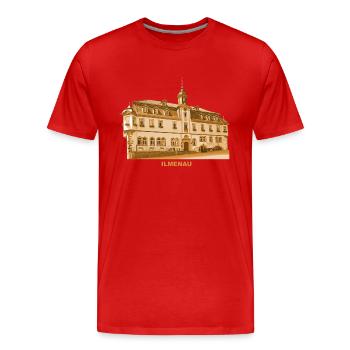 Ilmenau Rathaus Ilm Goethe Thuringen - T-shirt bio Premium Homme - rouge - Devant - Damien (186cm)
