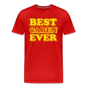 Caren Prénom Cadeau Drôle - T-shirt bio Premium Homme - rouge - Devant - Damien (186cm)