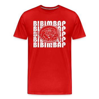 Bibimbap Korean Cuisine National Asia Rice - Men's Premium Organic T-Shirt - red - Front - Damien (186cm)