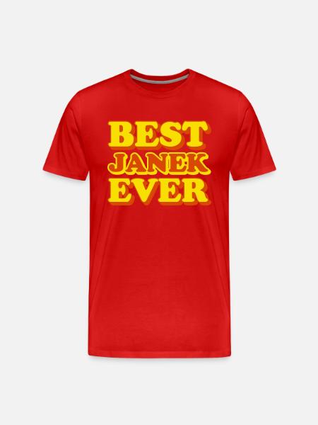 Janek First Name Funny Gift - Men's Premium Organic T-Shirt - red