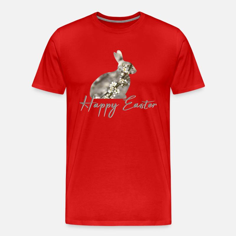 Easter happy Easter - Männer Premium Bio T-Shirt - Rot
