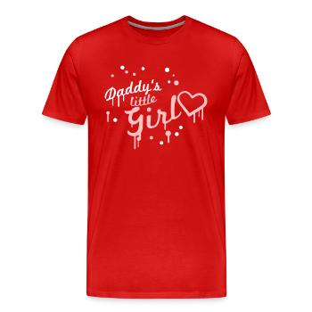 Daddys Little Girl Papas Mädchen Tropfen Graffiti - Männer Premium Bio T-Shirt - Rot - Vorne - Damien (186cm)