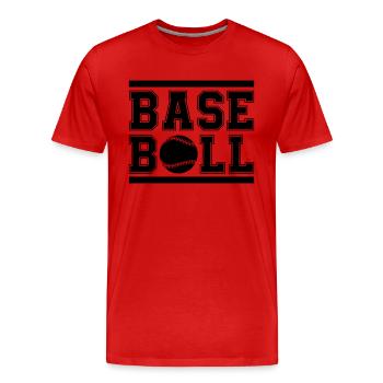 baseball - Männer Premium Bio T-Shirt - Rot - Vorne - Damien (186cm)