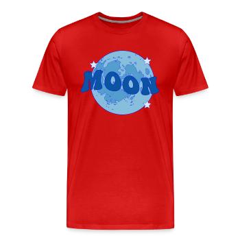 MOND - Männer Premium Bio T-Shirt - Rot - Vorne - Damien (186cm)